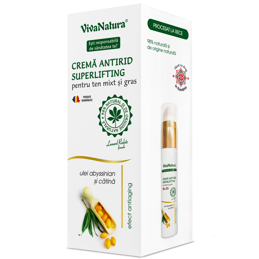 crema antirid superlifting pentru ten mixt si gras 45 ml vivanatura 9997 crema antirid superlifting pentru ten mixt si gras 45 ml vivanatura 9997