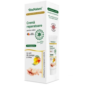 crema reparatoare pentru maini cu unt de mango si shea 75 ml vivanatura 242