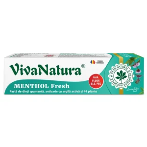 pasta de dinti naturala cu argila si plante menthol fresh 80 ml vivanatura 4598