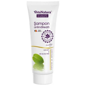 sampon antimatreata cu rozmarin si ulei de tea tree 250 ml vivanatura 8889