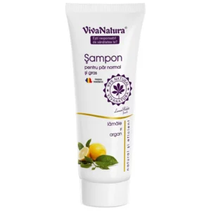 sampon pentru par normal si gras cu lamaie si argan 250 ml vivanatura 7070
