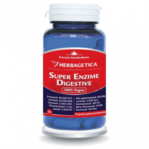 super enzime digestive 60 capsule herbagetica 3096