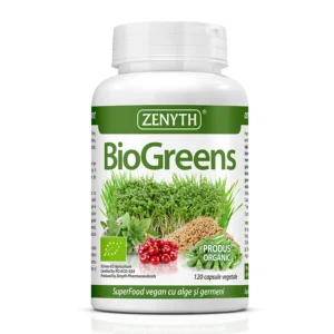 biogreens superfood organic cu germeni alge si lastari 120 capsule zenyth 4326