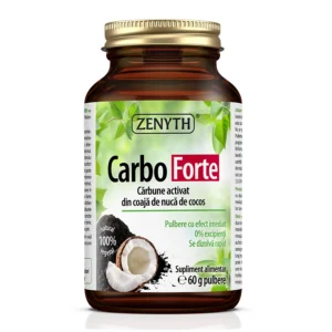 carbune activat din coaja de nuca de cocos carbo forte 60 g zenyth 6608